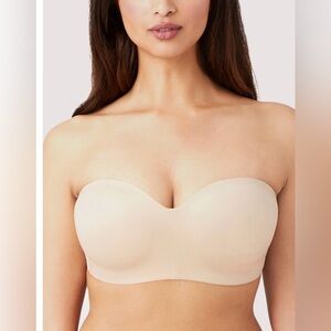 Wacoal Staying Power Wire Free Strapless Bra - Sand - 34DDD